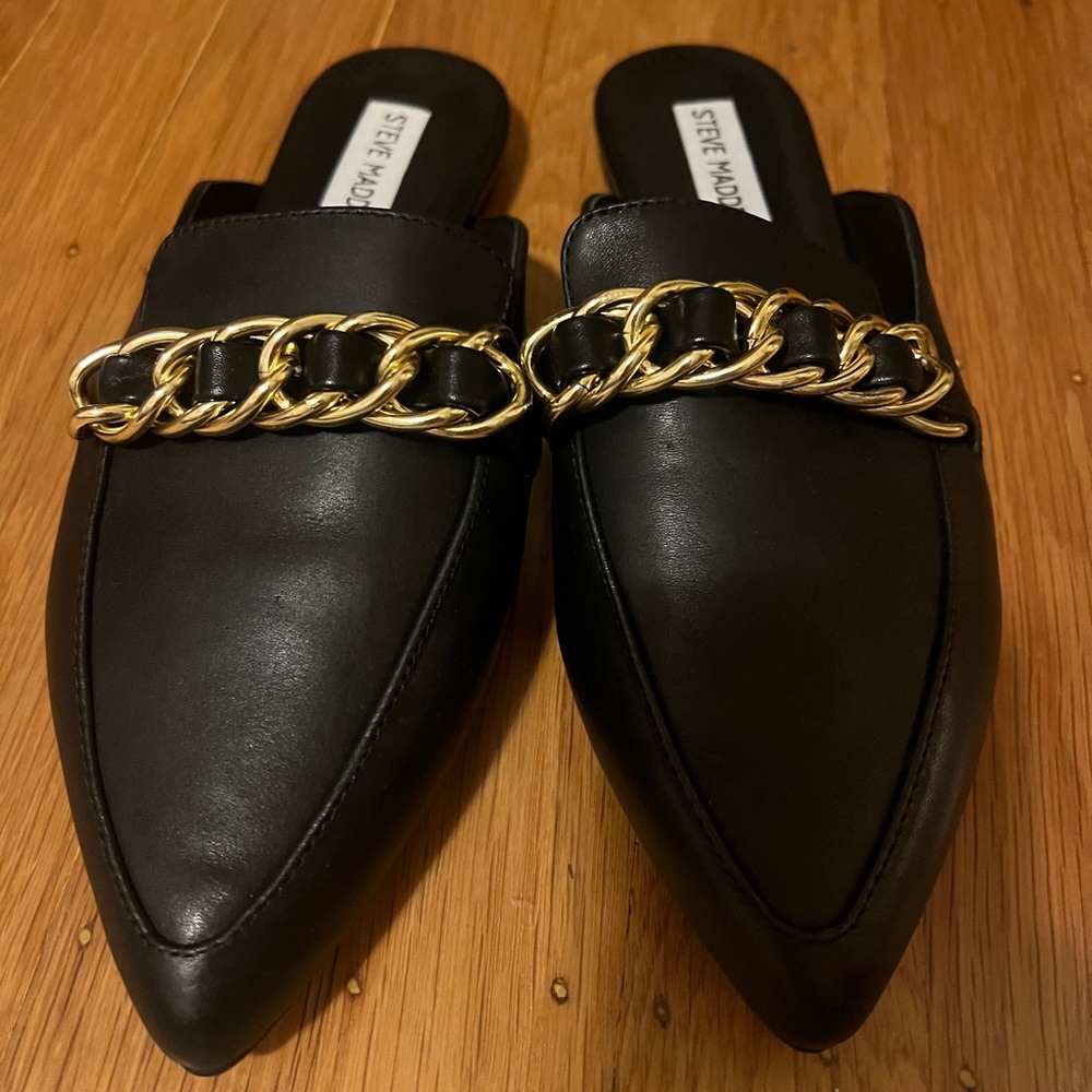 NIB Steve Madden Faine Flats Black Loafers